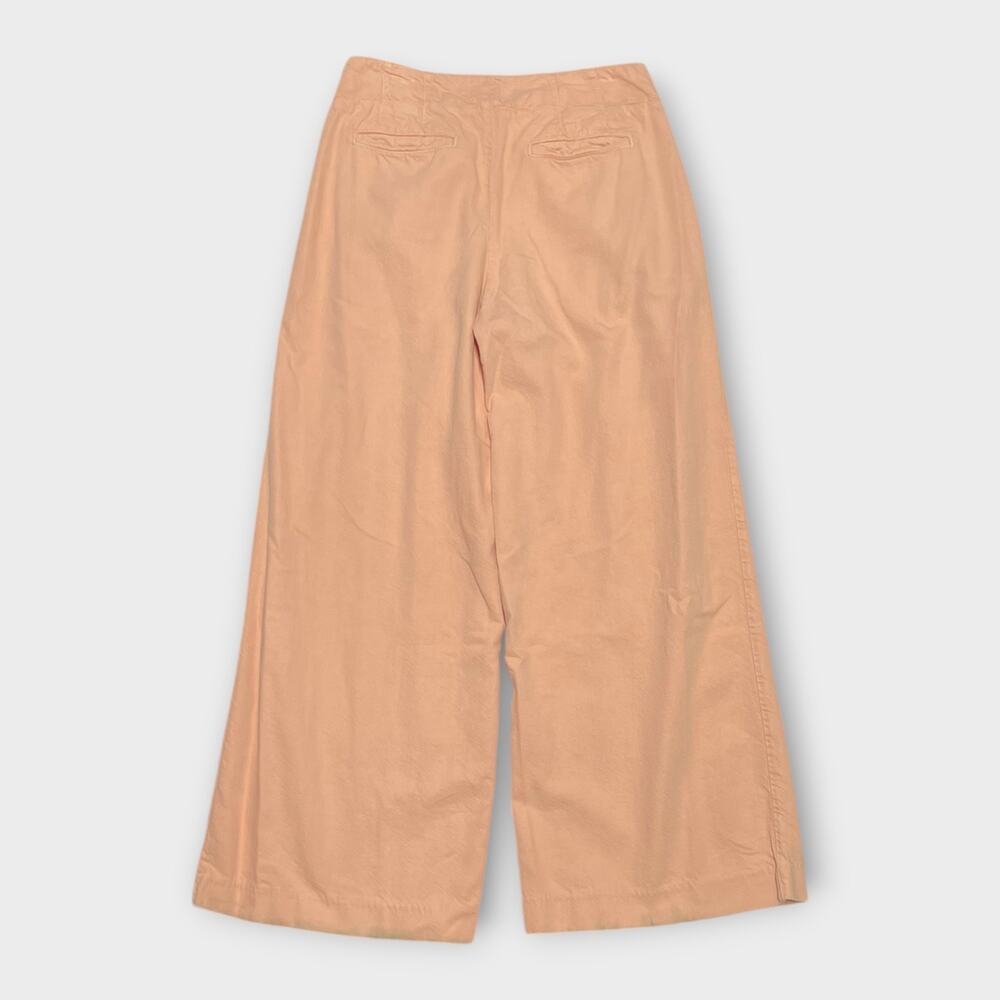 Maeve Pleated Wide-Leg Pants Peach Pink Size 28 - Picture 3 of 8
